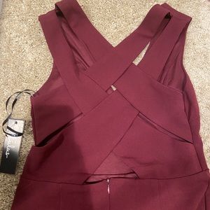 Cranberry Cross back Cocktail Dress